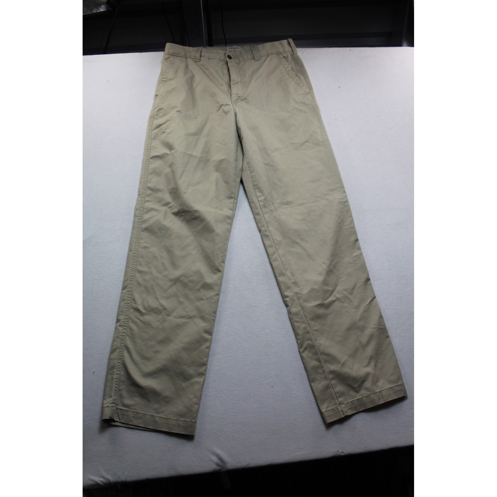 St. Johns Bay Chino Pants Mens 34x34 Khaki Excellent Straight Fit Cotton Blend